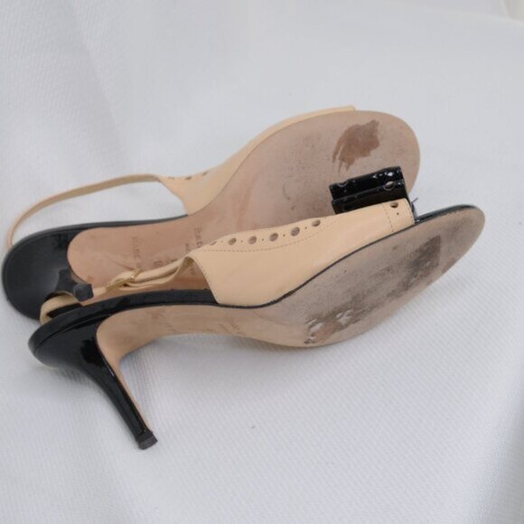 Kate Spade Leather Two Tone Slingback Heels Sz 8 - Picture 9 of 9